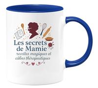 quotedazur - Mug Humour Les secrets de Mamie : recettes magiques et câlins thérapeutiques - Cadeau Mamie Femme