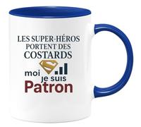 quotedazur - Mug Humour Les super-héros portent des costards, moi je suis Patron - Cadeau Patron Homme