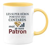 quotedazur - Mug Humour Les super-héros portent des costards, moi je suis Patron - Cadeau Patron Homme