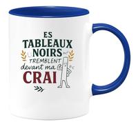 quotedazur - Mug Humour Les tableaux noirs tremblent devant ma craie - Cadeau Maître d'école Homme