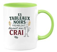 quotedazur - Mug Humour Les tableaux noirs tremblent devant ma craie - Cadeau Maître d'école Homme