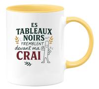 quotedazur - Mug Humour Les tableaux noirs tremblent devant ma craie - Cadeau Maître d'école Homme