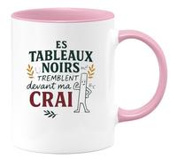 quotedazur - Mug Humour Les tableaux noirs tremblent devant ma craie - Cadeau Maître d'école Homme