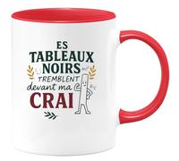 quotedazur - Mug Humour Les tableaux noirs tremblent devant ma craie - Cadeau Maître d'école Homme