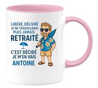 quotedazur - Mug Humour Libéré, Délivré, Retraite Décidée Je Ne Travaillerai Plus Jamais, C'est Mon Cadeau Idée Originale Tasse Retraité Humoristique Pour Homme