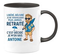 quotedazur - Mug Humour Libéré, Délivré, Retraite Décidée Je Ne Travaillerai Plus Jamais, C'est Mon Cadeau Idée Originale Tasse Retraité Humoristique Pour Homme