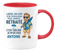 quotedazur - Mug Humour Libéré, Délivré, Retraite Décidée : Je Ne Travaillerai Plus Jamais, C'est Mon Cadeau ! - Idée Cadeau Originale Tasse Retraité Humoristique Pour Homme
