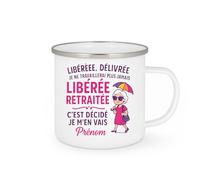 quotedazur - Mug Humour Libérée, Délivrée, Retraitée Cadeau Tasse Originale Pour Femme Heureuse Idée Retraite Humoristique Et