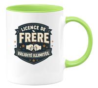 quotedazur - Mug Humour Licence de frère : validité illimitée - Cadeau Frère Homme