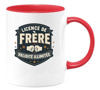 quotedazur - Mug Humour Licence de frère : validité illimitée - Cadeau Frère Homme