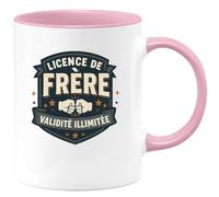 quotedazur - Mug Humour Licence de frère : validité illimitée - Cadeau Frère Homme