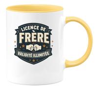 quotedazur - Mug Humour Licence de frère : validité illimitée - Cadeau Frère Homme
