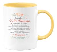 quotedazur - Mug Humour Ma Chère Belle-maman, Merci Pour Tes Attentions Et Ton Amour. Je T'aime, Ta Belle-fille. Cadeau Parfait Tasse Un Geste D'amour Sincère