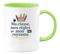 quotedazur - Mug Humour Ma classe, mes règles, mon royaume - Cadeau Maître d'école Homme