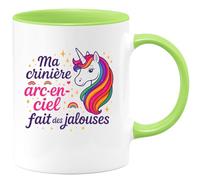 quotedazur - Mug Humour Ma crinière arc-en-ciel fait des jalouses - Cadeau Licorne Femme