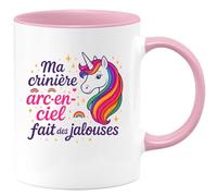 quotedazur - Mug Humour Ma crinière arc-en-ciel fait des jalouses - Cadeau Licorne Femme