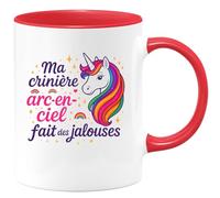 quotedazur - Mug Humour Ma crinière arc-en-ciel fait des jalouses - Cadeau Licorne Femme