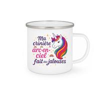 quotedazur - Mug Humour Ma crinière arc-en-ciel fait des jalouses - Cadeau Licorne Femme