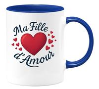 quotedazur - Mug Humour Ma Fille D'amour Cadeau Tendre Et Personnalisé Pour Maman Idéal Tasse Personnalisée Pleine