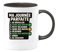 quotedazur - Mug Humour Ma Journée Parfaite Maths Et Repas, Tasse Cadeau Pour Homme Passionné Original Fans De Idéale Du Quotidien