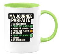 quotedazur - Mug Humour Ma Journée Parfaite Maths Et Repas, Tasse Cadeau Pour Homme Passionné Original Fans De Idéale Du Quotidien