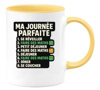 quotedazur - Mug Humour Ma Journée Parfaite Maths Et Repas, Tasse Cadeau Pour Homme Passionné Original Fans De Idéale Du Quotidien