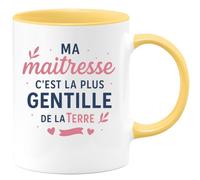 quotedazur - Mug Humour Ma Maîtresse C'est La Plus Gentille De Terre Cadeau Original Tasse Pour École