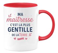 quotedazur - Mug Humour Ma Maîtresse C'est La Plus Gentille De Terre Cadeau Original Tasse Pour École
