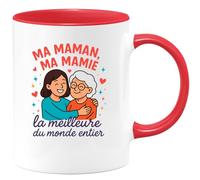 quotedazur - Mug Humour Ma Maman, Mamie La Meilleure Du Monde Entier Tasse Fête Des Grand-Mères, Annonce Grossesse, Cadeau Anniversaire Noël