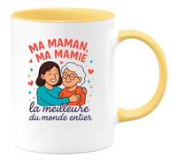quotedazur - Mug Humour Ma Maman, Mamie La Meilleure Du Monde Entier Tasse Fête Des Grand-Mères, Annonce Grossesse, Cadeau Anniversaire Noël
