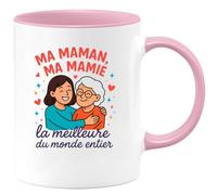 quotedazur - Mug Humour Ma Maman, Mamie La Meilleure Du Monde Entier Tasse Fête Des Grand-Mères, Annonce Grossesse, Cadeau Anniversaire Noël