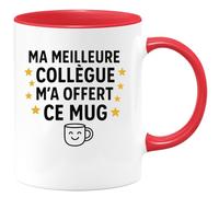 quotedazur - Mug Humour Ma Meilleure Collègue M'a Offert Ce Mug - Cadeau Parfait Tasse Originale Pour Amie Fidèle Alliée