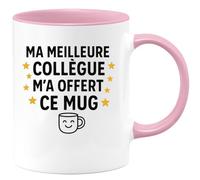 quotedazur - Mug Humour Ma Meilleure Collègue M'a Offert Ce Mug - Cadeau Parfait Tasse Originale Pour Amie Fidèle Alliée