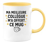quotedazur - Mug Humour Ma Meilleure Collègue M'a Offert Ce Mug - Cadeau Parfait Tasse Originale Pour Amie Fidèle Alliée