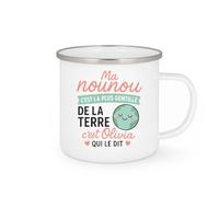 quotedazur - Mug Humour Ma Nounou Est La Plus Gentille De Terre, Selon Olivia Cadeau Parfait Tasse Douce Originale