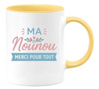 quotedazur - Mug Humour Má Nounou, Merci Pour Tout Avec Amour Et Gratitude Cadeau Tasse Unique Personnalisée Sincère