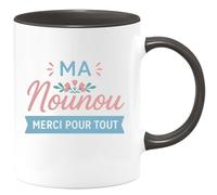 quotedazur - Mug Humour Má Nounou, Merci Pour Tout Avec Amour Et Gratitude Cadeau Tasse Unique Personnalisée Sincère