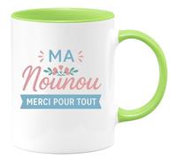 quotedazur - Mug Humour Má Nounou, Merci Pour Tout Avec Amour Et Gratitude Cadeau Tasse Unique Personnalisée Sincère