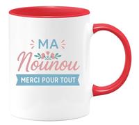 quotedazur - Mug Humour Má Nounou, Merci Pour Tout Avec Amour Et Gratitude Cadeau Tasse Unique Personnalisée Sincère