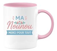 quotedazur - Mug Humour Má Nounou, Merci Pour Tout Avec Amour Et Gratitude Cadeau Tasse Unique Personnalisée Sincère