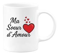 quotedazur - Mug Humour Ma Soeur D'amour Tasse Cadeau Pour Une Chérie Idéal Tendre Et Attentionnée