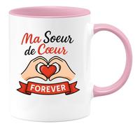 quotedazur - Mug Humour Ma Soeur De Coeur Forever - Tasse Cadeau Affectueux Pour Femme - Cadeau Original Pour Femme, Tasse Personnalisée Et Message Affectueux