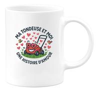 quotedazur - Mug Humour ma tondeuse et moi, une histoire d'amour - Cadeau Humour Homme