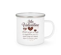quotedazur - Mug Humour Ma Valentine, chaque gorgée de café te rappellera que tu es mon coup de coeur depuis le premier jour - Cadeau Amour, Saint-Valentin, Couple Femme