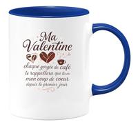 quotedazur - Mug Humour Ma Valentine, chaque gorgée de café te rappellera que tu es mon coup de coeur depuis le premier jour - Cadeau Amour, Saint-Valentin, Couple Femme