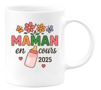 quotedazur - Mug Humour Maman En Cours De Devenir 2025 Tasse Cadeau Unique Original Pour Personnalisée Fête Des Mères