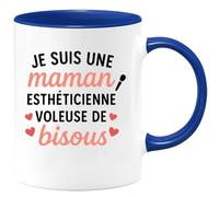quotedazur - Mug Humour Maman Esthéticienne, Voleuse De Bisous Tendre Et Pleine D'amour Idée Cadeau Unique Tasse Pour Tendresse