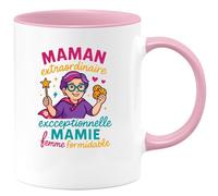 quotedazur - Mug Humour Maman Extraordinaire, Mamie Exceptionnelle, Femme Formidable Tasse Fête Des Grand-Mères, Annonce Grossesse, Cadeau Anniversaire Noël
