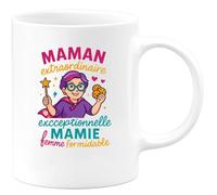 quotedazur - Mug Humour Maman Extraordinaire, Mamie Exceptionnelle, Femme Formidable - Tasse Fête Des Grand-Mères, Annonce Grossesse, Cadeau Mamie Anniversaire Noël
