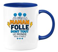 quotedazur - Mug Humour Maman Folle Dont Tout Le Monde Vous A Parlé, Tendre Et Drôle Cadeau Original Pour Tasse Affection